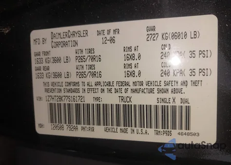 2007 Mitsubishi Raider Ls from USA, damaged, VIN 1Z7HT28K77S161721